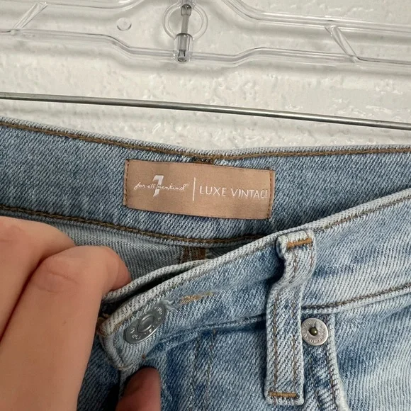 7 For All Mankind Luxe Vintage Ultra Highrise Cropped Jo - Picture 6 of 6